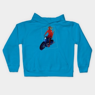 Biker Lionfish Mermaid Kids Hoodie